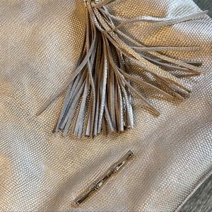 Hobo bag: ELAINE TURNER Leather Gold Shimmer